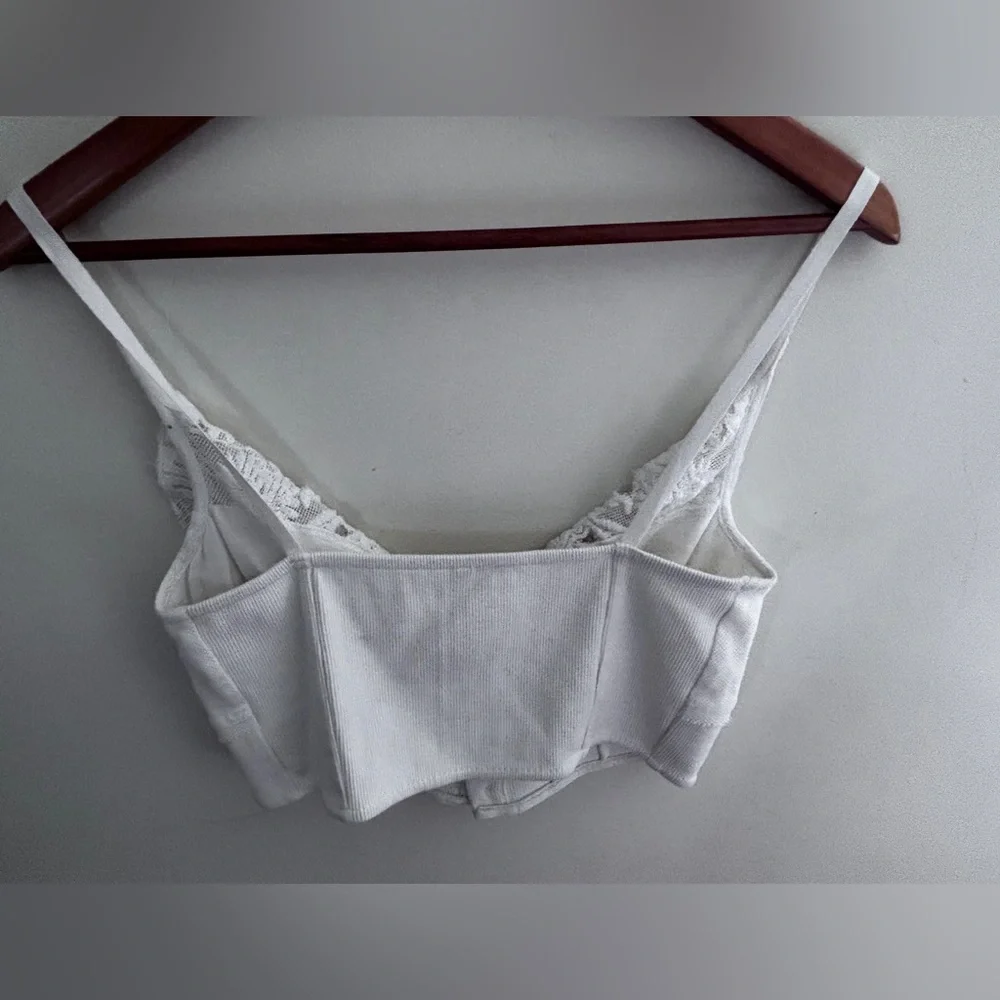 NWT Free people White button down cropped tank top Size: Medium - Picture 4 of 8